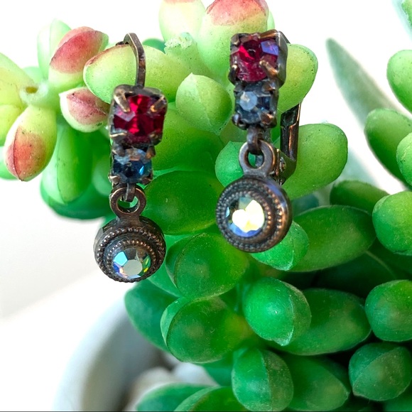 Sorrelli Jewelry - Sorrelli Red and Blue Crystal Earrings